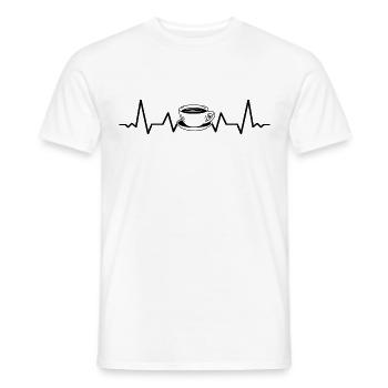 Collection de café Buveur de café Amateurs de café - T-shirt homme - blanc - Devant - AI Model Male 178 dark (178cm)