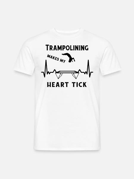 Trampolin Fitness Kunstturner Workout Herzschlag - Männer T-Shirt - Weiß