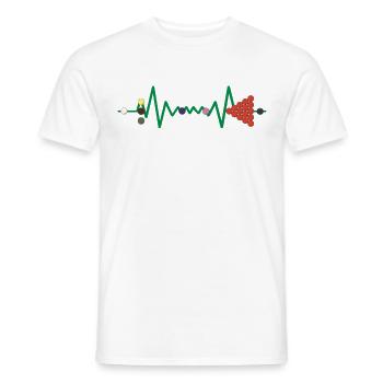 Jeu de snooker gamer Table de snooker Balles de snooker - T-shirt homme - blanc - Devant - AI Model Male 178 dark (178cm)