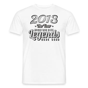 VTT-Mountainbiker 2013 Vintage Anniversaire VTT - T-shirt homme - blanc - Devant - AI Model Male 178 dark (178cm)