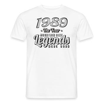 VTT-Mountainbiker 1989 Naissance Anniversaire VTT - T-shirt homme - blanc - Devant - AI Model Male 178 dark (178cm)