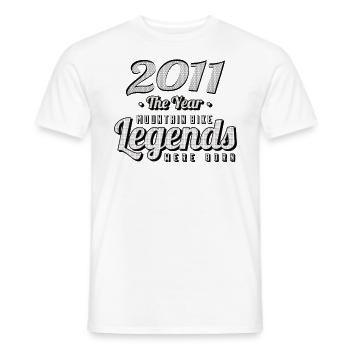 VTT-Mountainbiker 2011 Vintage Anniversaire VTT - T-shirt homme - blanc - Devant - AI Model Male 178 dark (178cm)