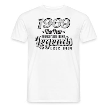 MTB-Mountainbiker 1969 Born Birthday MTB - Men's T-Shirt - white - Front - AI Model Male 178 dark (178cm)