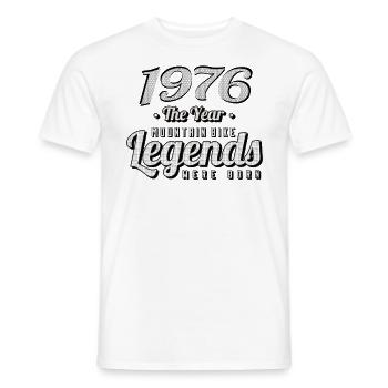 VTT-Mountainbiker 1976 Naissance Anniversaire VTT - T-shirt homme - blanc - Devant - AI Model Male 178 dark (178cm)