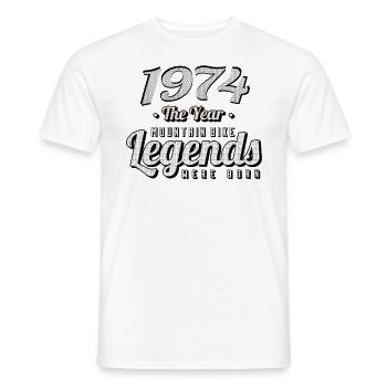 VTT-Mountainbiker 1974 Naissance Anniversaire VTT - T-shirt homme - blanc - Devant - AI Model Male 178 dark (178cm)