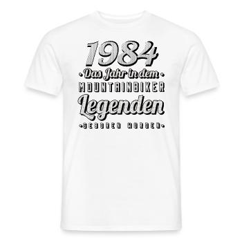 MTB-Mountainbiker 1984 Jahrgang Geburtstag MTB - Männer T-Shirt - Weiß - Vorne - AI Model Male 178 dark (178cm)
