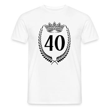 40 ans Numéro 40e anniversaire Anniversaire 40 - T-shirt homme - blanc - Devant - AI Model Male 178 dark (178cm)