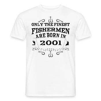 Angler Jahrgang 2001 Geburtstag geboren - Männer T-Shirt - Weiß - Vorne - AI Model Male 178 dark (178cm)