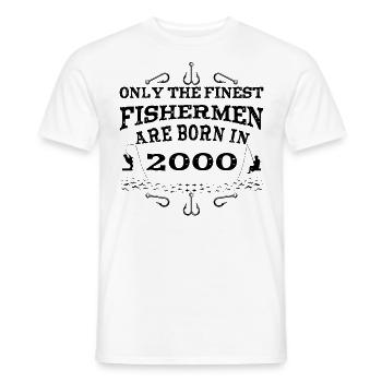 Angler Jahrgang 2000 Geburtstag geboren - Männer T-Shirt - Weiß - Vorne - AI Model Male 178 dark (178cm)