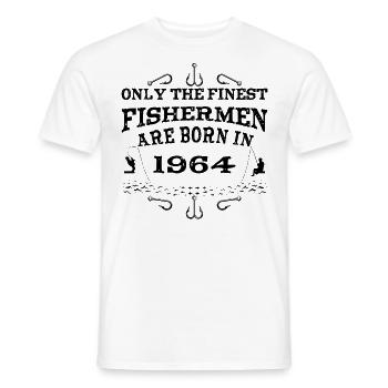 Angler born 1964 birthday - Men's T-Shirt - white - Front - AI Model Male 178 dark (178cm)