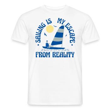 Voilier Marin Voilier Voilier Voilier Yacht - T-shirt homme - blanc - Devant - AI Model Male 178 dark (178cm)