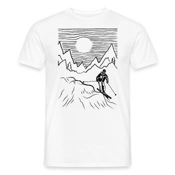 Ski Ski Ski Skis - T-shirt homme - blanc - Devant - AI Model Male 178 dark (178cm)