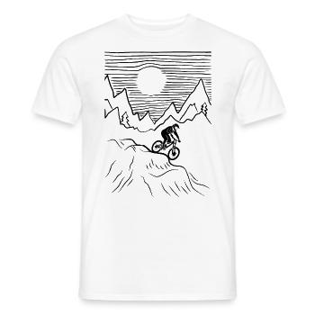 VTT VTT VTT Accessoires de vélo VTT - T-shirt homme - blanc - Devant - AI Model Male 178 dark (178cm)