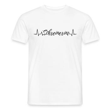 Schreiner Herzschlag Schreinerin - Männer T-Shirt - Weiß - Vorne - AI Model Male 178 dark (178cm)