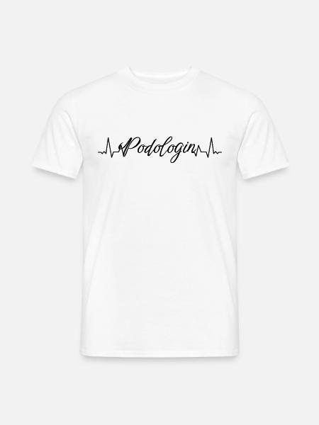 Fußpflege Herzschlag Podologin - Männer T-Shirt - Weiß