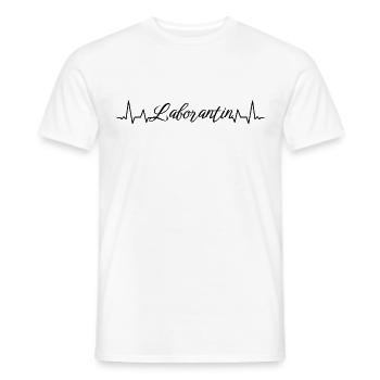 Chemiker Herzschlag Laborantin - Männer T-Shirt - Weiß - Vorne - AI Model Male 178 dark (178cm)