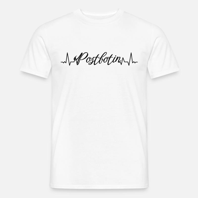Postboten Herzschlag Postbote Postbotin - Männer T-Shirt - Weiß