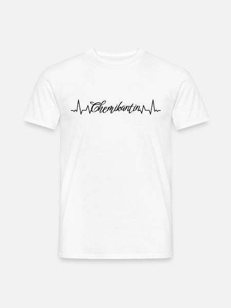 Laborant Herzschlag Chemikantin - Männer T-Shirt - Weiß