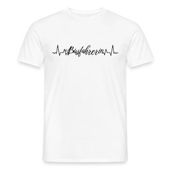 Bus-Fahrer Herzschlag Busfahrerin - Männer T-Shirt - Weiß - Vorne - AI Model Male 178 dark (178cm)