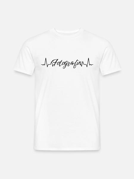 Kamera Herzschlag Fotografin - Männer T-Shirt - Weiß