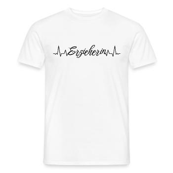 Kindergärtner Herzschlag Erzieherin - Männer T-Shirt - Weiß - Vorne - AI Model Male 178 dark (178cm)