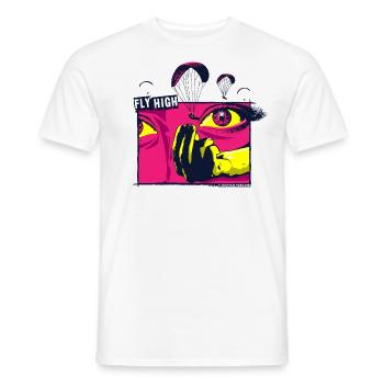 Paragliding Eyes Fly High - Männer T-Shirt - Weiß - Vorne - AI Model Male 178 dark (178cm)