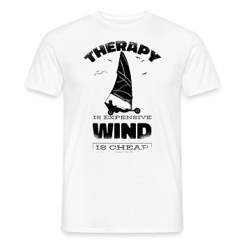 Plage Voile Windracer Land Sailers Land Sailors - T-shirt homme - blanc - Devant - AI Model Male 178 dark (178cm)