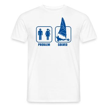 Plage Voile Windracer Land Sailers Land Sailors - T-shirt homme - blanc - Devant - AI Model Male 178 dark (178cm)