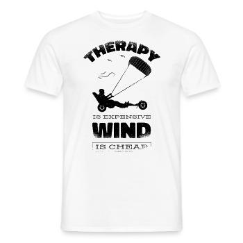Strand-Kite Windracer Land-Kite Kite-Strandsegler - Männer T-Shirt - Weiß - Vorne - AI Model Male 178 dark (178cm)