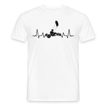 Strand-Kite Windracer Land-Kite Kite-Strandsegler - Männer T-Shirt - Weiß - Vorne - AI Model Male 178 dark (178cm)
