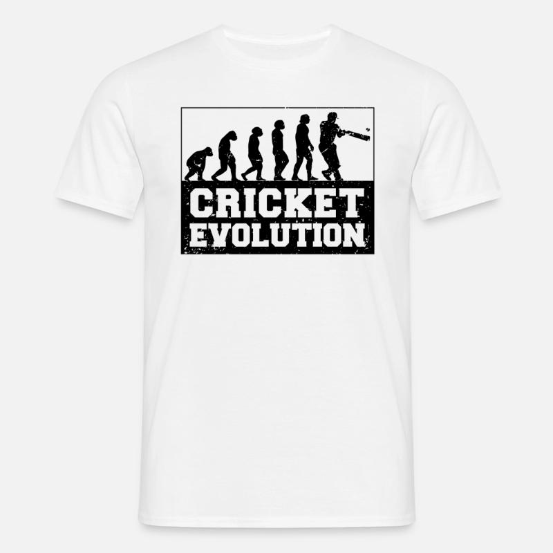 Cricketer Cricket-game Evolution - Men's T-Shirt - white
