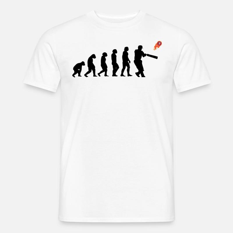 Kricketspieler Cricket-game Evolution - Männer T-Shirt - Weiß