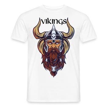 Tête de Vikings - T-shirt homme - blanc - Devant - AI Model Male 178 dark (178cm)