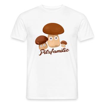 pilzfamilie,pilze,steinpilze,pilze - Männer T-Shirt - Weiß - Vorne - AI Model Male 178 dark (178cm)