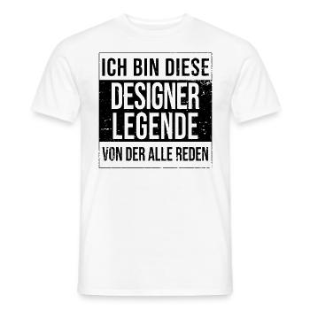Illustrator Geburtstag geboren Legende Designer - Männer T-Shirt - Weiß - Vorne - AI Model Male 178 dark (178cm)
