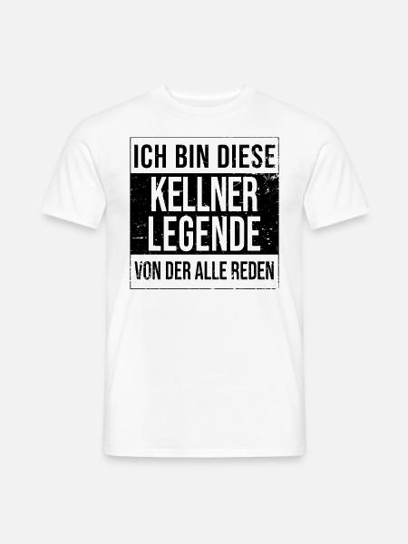 Gastronom-Wirt Geburtstag geboren Legende Kellner - Männer T-Shirt - Weiß
