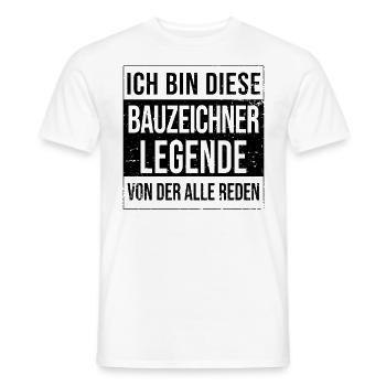Ingenieur Geburtstag geboren Legende Bauzeichner - Männer T-Shirt - Weiß - Vorne - AI Model Male 178 dark (178cm)