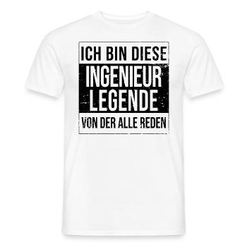 Ingenieur Geburtstag geboren Legende Ingenieur - Männer T-Shirt - Weiß - Vorne - AI Model Male 178 dark (178cm)