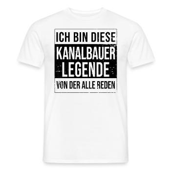 Tiefbauer Geburtstag geboren Legende Kanalbauer - Männer T-Shirt - Weiß - Vorne - AI Model Male 178 dark (178cm)