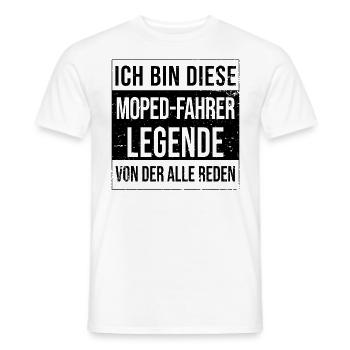 Mopeds-Mofa Geburtstag geboren Legende - Männer T-Shirt - Weiß - Vorne - AI Model Male 178 dark (178cm)