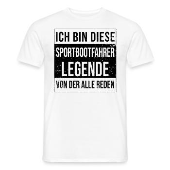 Sportboote Yachting geborene Legende - Männer T-Shirt - Weiß - Vorne - AI Model Male 178 dark (178cm)