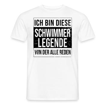 Schwimmsport Geburtstag geboren Legende - Männer T-Shirt - Weiß - Vorne - AI Model Male 178 dark (178cm)