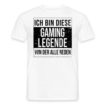 Gamer-PC Konsolen-Zocker Geburtstag geboren - Männer T-Shirt - Weiß - Vorne - AI Model Male 178 dark (178cm)