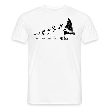 Voile de plage Windracer Week-end Marins à terre - T-shirt homme - blanc - Devant - AI Model Male 178 dark (178cm)