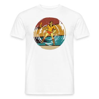 Joueurs de hockey sur gazon Hockey Joueurs de hockey en salle - T-shirt homme - blanc - Devant - AI Model Male 178 dark (178cm)
