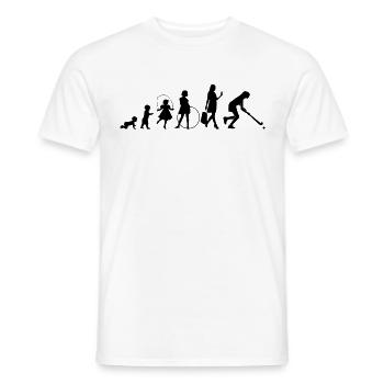 Joueur de hockey sur gazon Hockey Indoor Hockey Evolution - T-shirt homme - blanc - Devant - AI Model Male 178 dark (178cm)