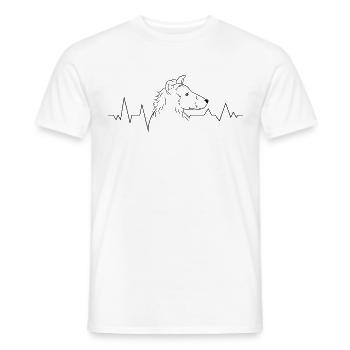 Dog breed Shetland Shepherd dog Dog lover - Men's T-Shirt - white - Front - AI Model Male 178 dark (178cm)