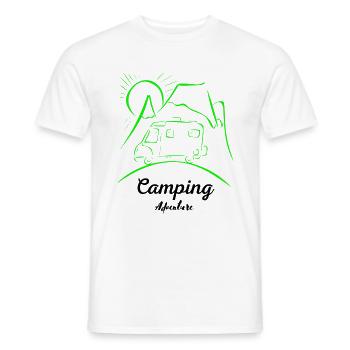 Camping Adventure - Männer T-Shirt - Weiß - Vorne - AI Model Male 178 dark (178cm)