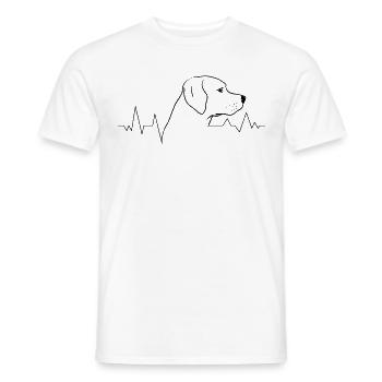 Dog breed Labrador-Retriever Dog lovers Dogs - Men's T-Shirt - white - Front - AI Model Male 178 dark (178cm)
