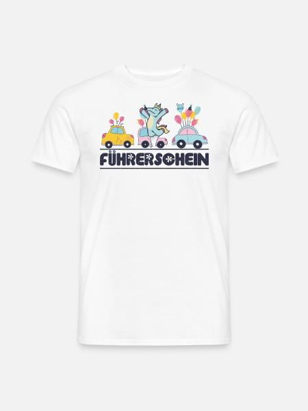 Führerschein bestanden Prüfung Fahrlehrer - Männer T-Shirt - Weiß